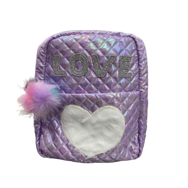 BOLSO INFANTIL  DISE&Ntilde;O LOVE MODELO 8379D1-763 LILA