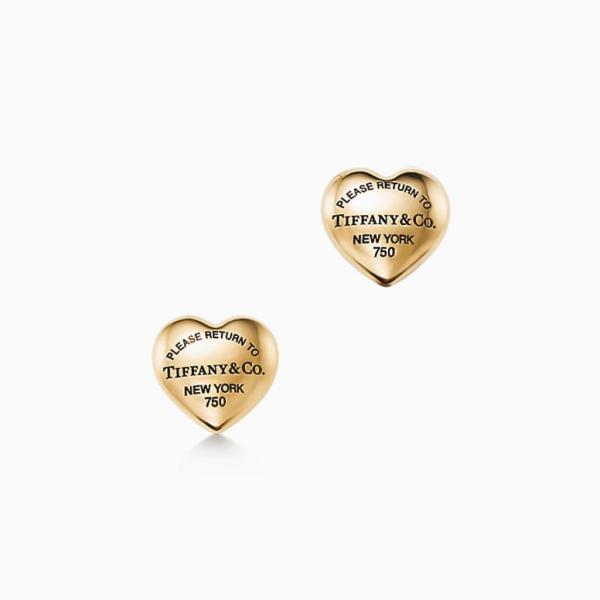 ARETES TIFFANNY & CO DISE&Ntilde;O CORAZON DORADO