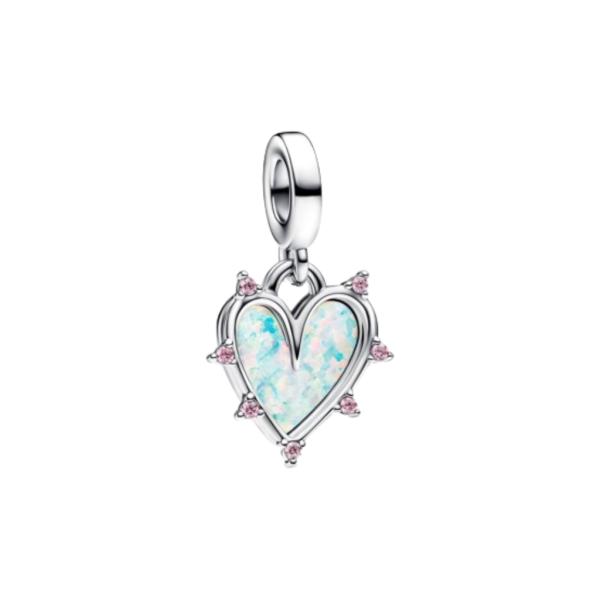 CHARM COLGANTE DOBLE OPALESCENTE DE LA AMISTAD PANDORA