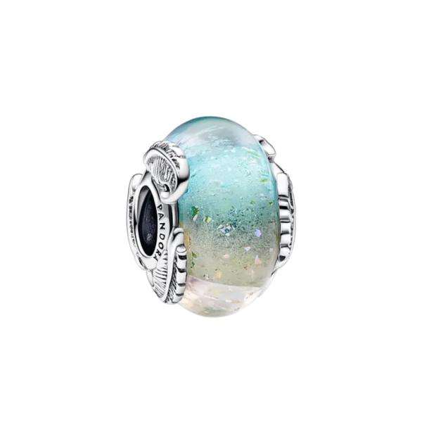 CHARM MURANO MULTICULOR PLUMA CURVADA PANDORA