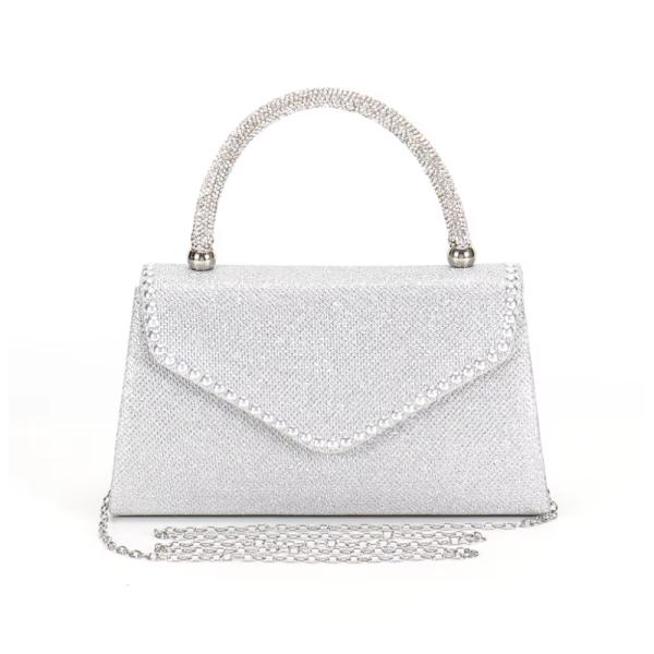 BOLSO DE MANO YL-2458 PLATEADO