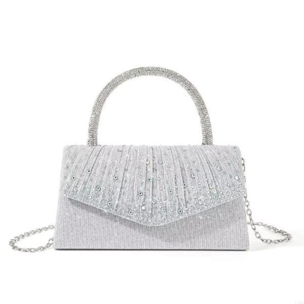 BOLSO DE MANO 2642 PLATEADO