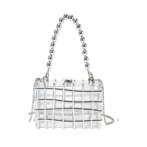 BOLSO DE MANO WR-17 PLATEADO