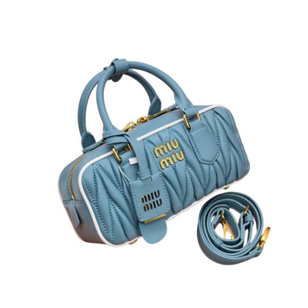 BOLSO MANO DISE&Ntilde;O ARCADIE MIU MIU CELESTE