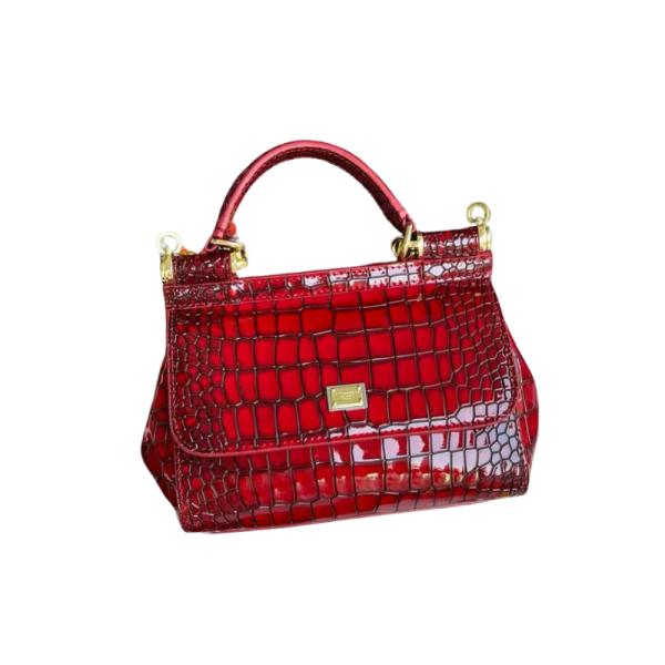BOLSO MANO DISE&Ntilde;O SICILY  DOLCE GABANA ROJO