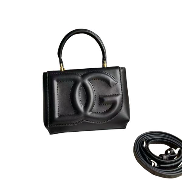 BOLSO CRUZADO DISE&Ntilde;O  DG LOGO  DOLCE GABANA NEGRO