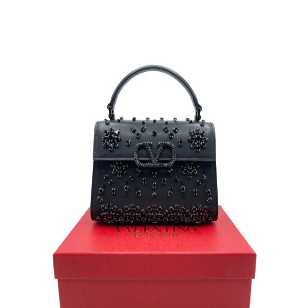 BOLSO MANO  DISE&Ntilde;O VSLING VALENTINO GARAVANI NEGRO