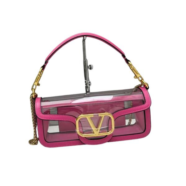 BOLSO HOMBRO DISE&Ntilde;O TRANSPARENTE VALENTINO GARAVANI FUCSIA