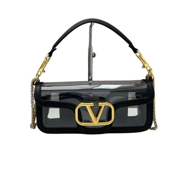BOLSO HOMBRO DISE&Ntilde;O TRANSPARENTE VALENTINO GARAVANI NEGRO