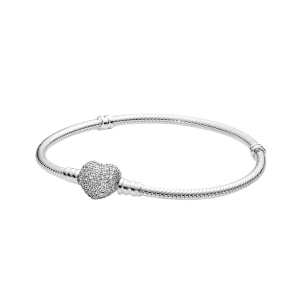 PULSERA PANDORA CIERRE CORAZON CIRCONIAS PANDORA B01
