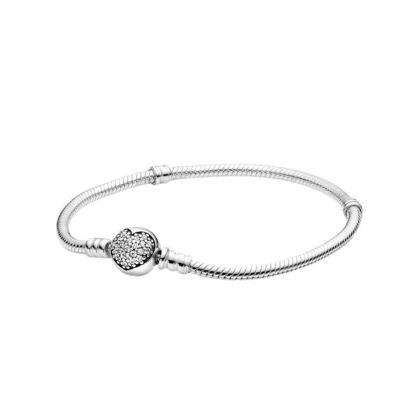 PULSERA CIERRE CORAZON BRILLANTES PANDORA B01