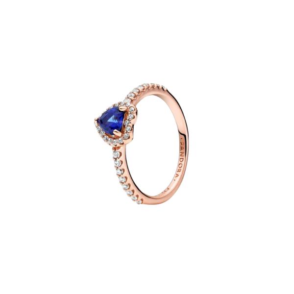 ANILLO AZUL CORAZON PANDORA