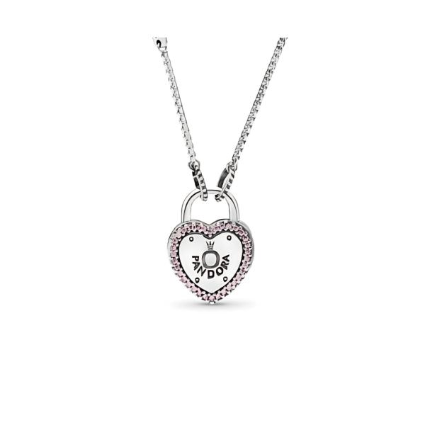 COLLAR CANDADO FORMA CORAZON PANDORA N06