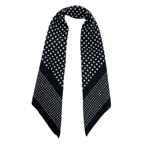 BANDANA CON ESTAMPADO FLORAL Y DE PUNTOS NEGRO