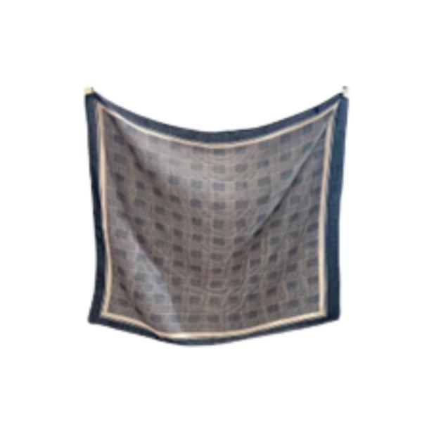 BANDANA CON ESTAMPADO CUADRICULADO BEIGE