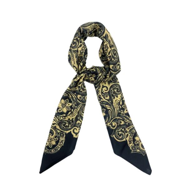 BANDANA 90x90 CON ESTAMPADO GRIEGO BEIGE