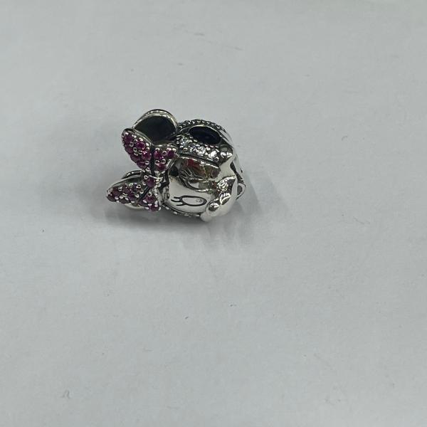 CHARM CLIP MINNIE LAZO CIRCONIAS ROSADAS PANDORA CH01