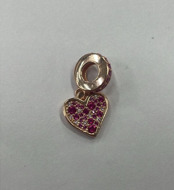 CHARM COLGANTE CORAZON ORO ROSA PANDORA CH01