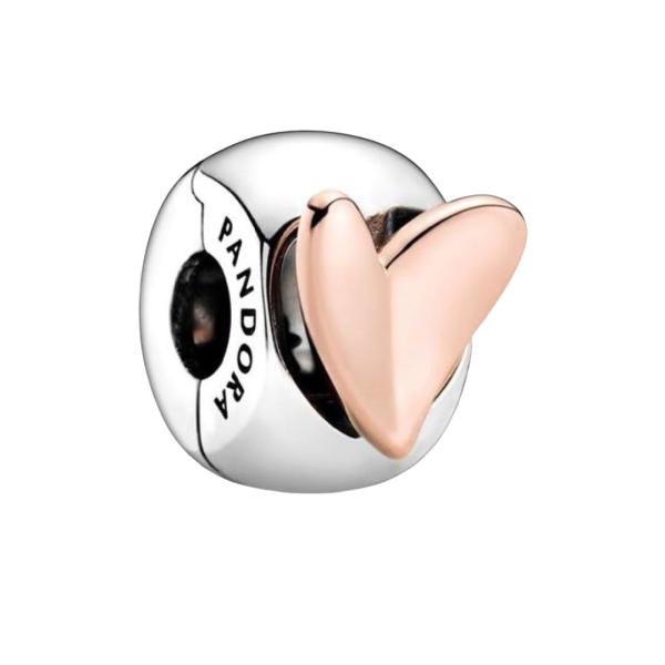 CHARM CLIP CORAZON ORO ROSA PANDORA CH02