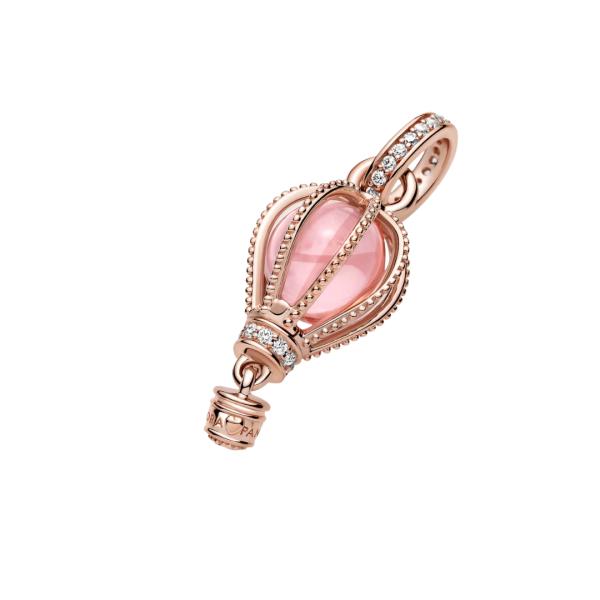 CHARM COLGANTE GLOBO AEROESTATICO ORO ROSA PANDORA G01