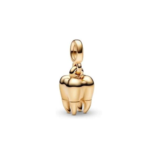 CHARM COLGANTE MUELA DORADA PANDORA G03