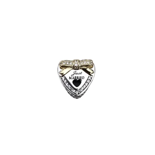 CHARM CORAZON RECIEN CASADOS PANDORA CH07