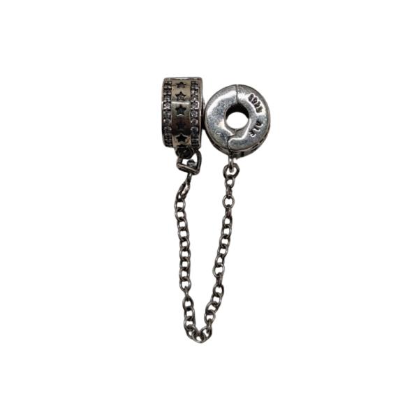 CADENA DE SEGURIDAD ESTRELLAS DE CIRCONIAS PANDORA S01