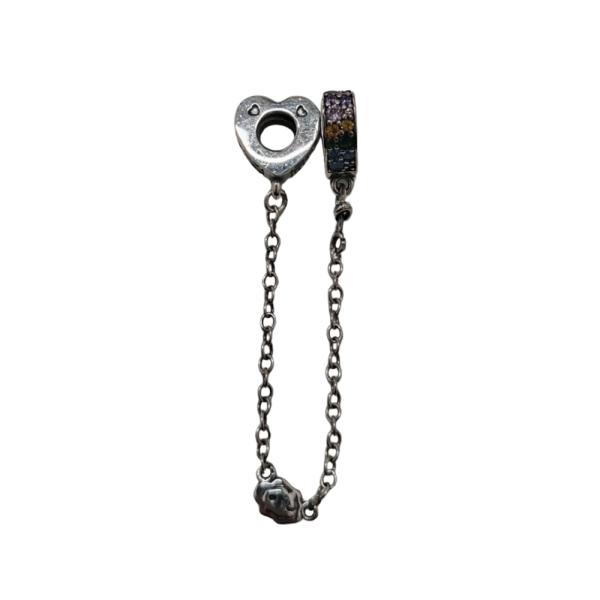 CADENA DE SEGURIDAD CORAZON ARCOIRIS PANDORA S02